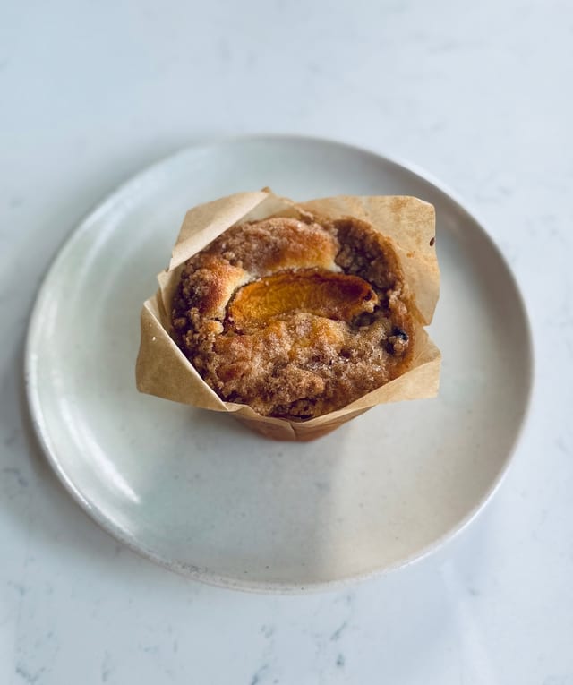 Peach Cobbler Muffin